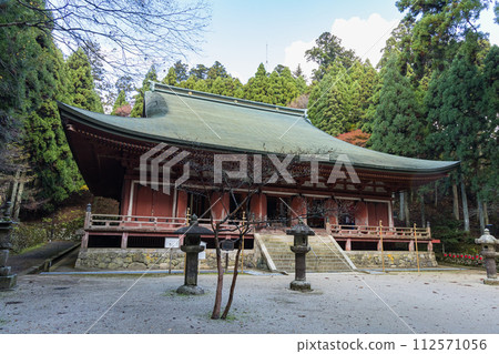 Shakado Hall in the west tower of Enryakuji Temple in Otsu City, Shiga Prefecture, Japan 112571056