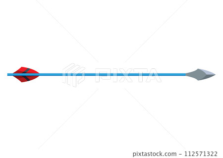 Medieval arrow. Fighting decorative cartoon arrows Design element for poster, label or sign on menu. Color vintage symbols Medieval arrow. Fighting decorative cartoon arrows Design element for poster, label or sign on menu. Color vintage symbols 112571322