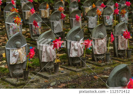 Sendai Jizo at Kongorinji Temple, one of the three Koto Sanzan temples in Aisho Town, Aichi District, Shiga Prefecture, Japan 112571412
