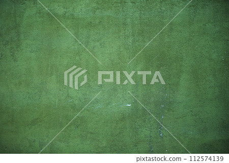 Texture of green plastered concrete wall 112574139