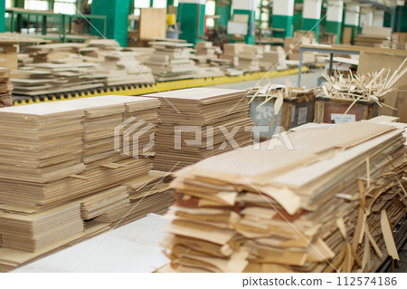 Workshop woodworking plant. Processing of industrial wood. Woodworking industry. Workshop woodworking plant. Processing of industrial wood. Woodworking industry. 112574186