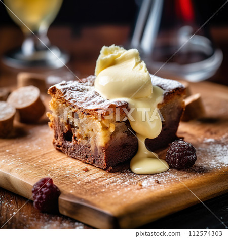Delicious chocolate pie. 112574303