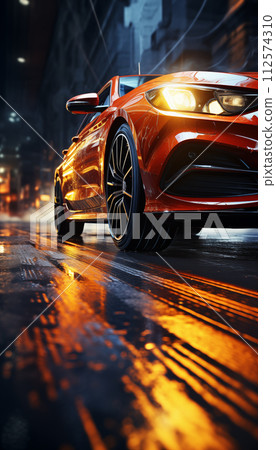 Concept of speed and cars. Concept of speed and cars. 112574310