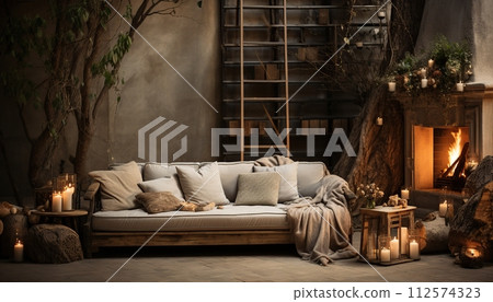 Interior design of living room with copy space 112574323