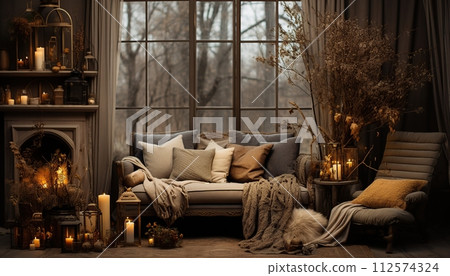 Interior design of living room with copy space 112574324