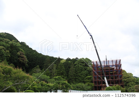 Rurikoji Temple, Yamaguchi City Tourism, Yamaguchi Prefecture, Five-storied pagoda under repair work japan yamaguchi valuable rare 112574396