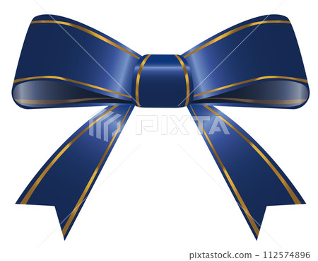 Shiny blue ribbon illustration material Shiny blue ribbon illustration material 112574896