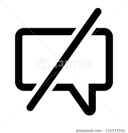 Simple mute icon. Conversation is prohibited. vector. Simple mute icon. Conversation is prohibited. vector. 112575503