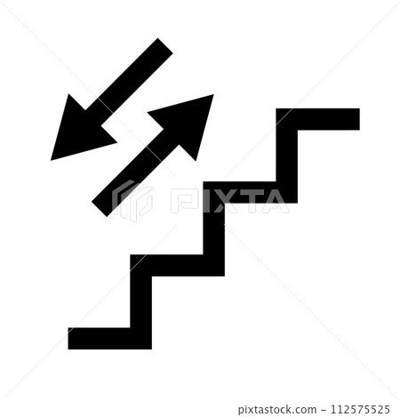 Stairs with up and down arrows 112575525