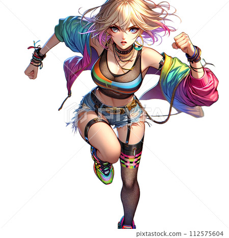 跑步女孩 112575604