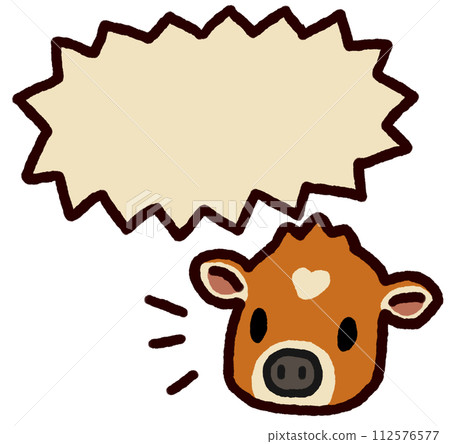 jersey cow with speech bubble jersey cow with speech bubble 112576577