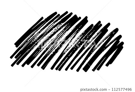 Roughly filled in with a pen, black, hand-drawn Roughly filled in with a pen, black, hand-drawn 112577496