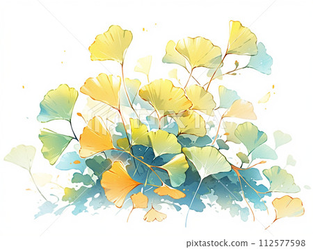 fluffy ginkgo leaves 112577598
