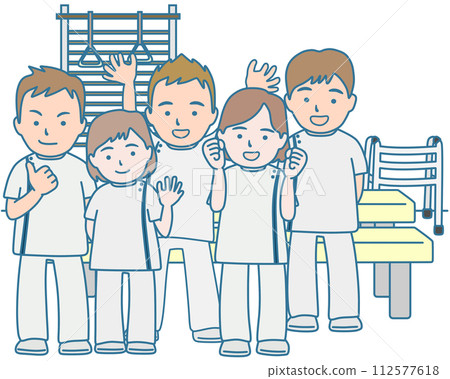 rehabilitation room staff 112577618