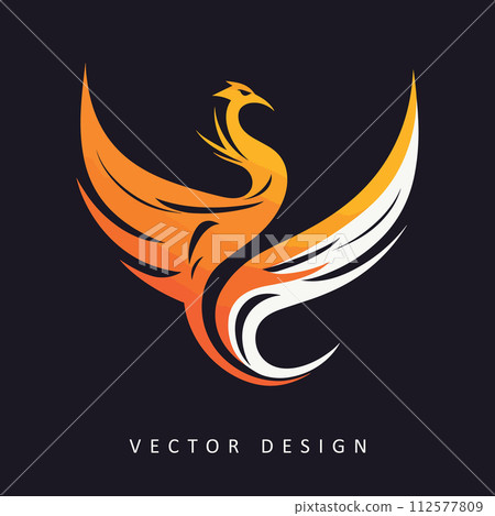 AI-generated content. phoenix minimalist elegant vector design isolated illustration 112577809