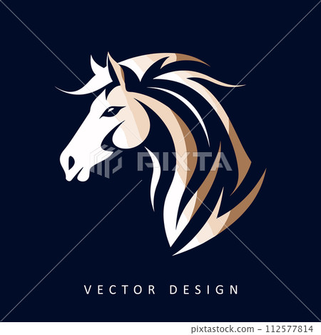 AI-generated content. horse minimalist elegant vector design isolated illustration 112577814