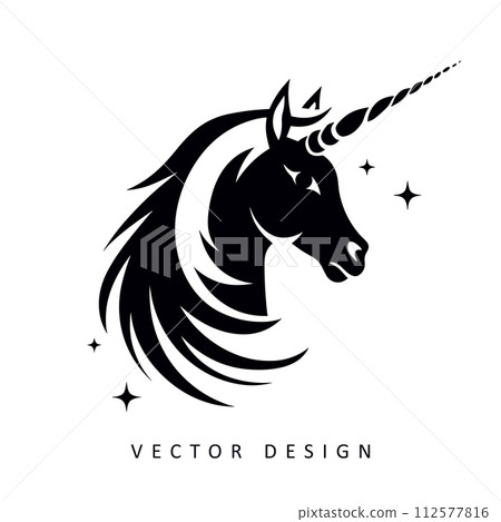 AI-generated content. unicorn minimalist elegant vector design isolated illustration 112577816