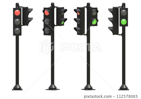 Traffic Lamp Set 112578083