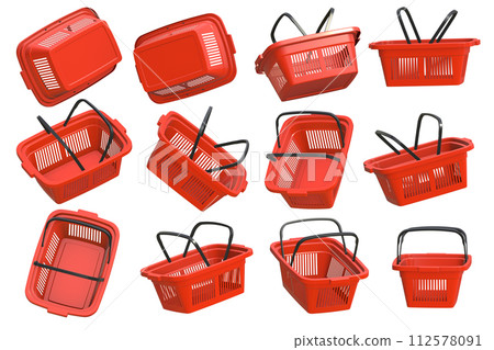 Plastic Shopping Basket Set Plastic Shopping Basket Set 112578091