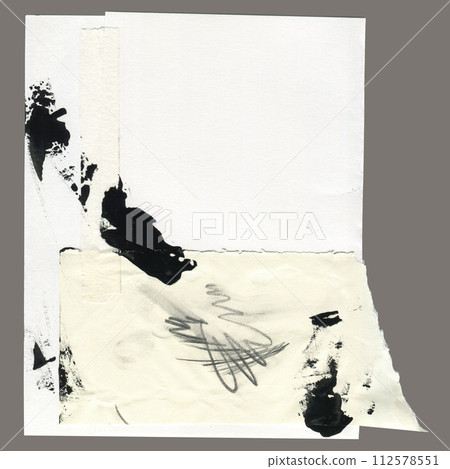 Torn paper pieces set of one piece. White shapes with jagged uneven edges. Ripped different paper fragments collection. Textured grunge element bundle for collage, text box, banner, sticker, poster. Torn paper pieces set of one piece. White shapes with jagged uneven edges. Ripped different paper fragments collection. Textured grunge element bundle for collage, text box, banner, sticker, poster. 112578551