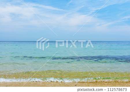 Kagawa Prefecture, Shodoshima, Shirasaki Coast under the blue sky 112578673
