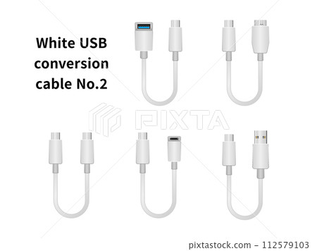 White USB conversion cable No.2 112579103