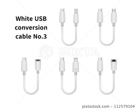 白色USB轉接線3號 112579104