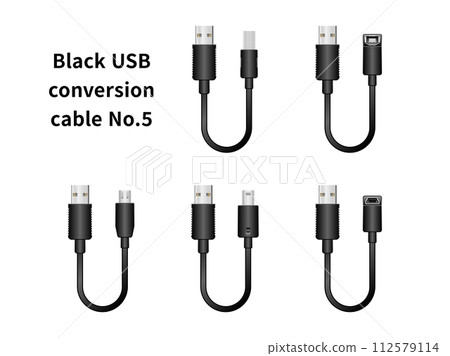 Black USB conversion cable No.5 112579114
