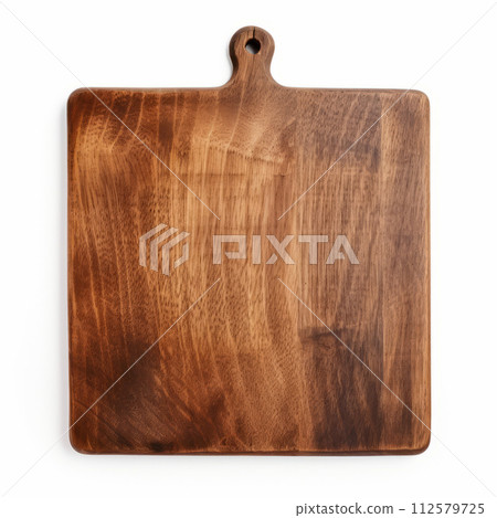 Wooden kitchen cutting board isolated with clipping path 112579725