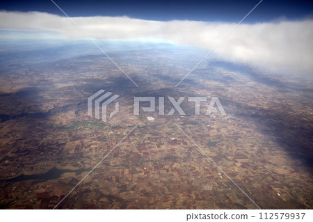 Guadalajara mexico aerial view from aircraft with huge grand canyon Guadalajara mexico aerial view from aircraft with huge grand canyon 112579937