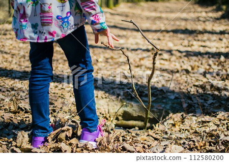 girl in a spring forest 112580200