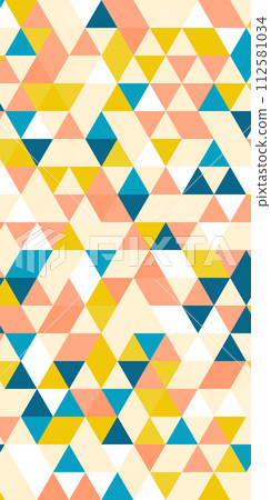 Background illustration_triangle mosaic_colorful 112581034