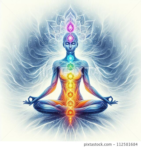 Image illustration of meditating Image illustration of meditating 112581684