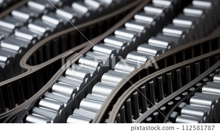 Background highlighting timing belt tensioning in fine detail.AI Generated 112581787