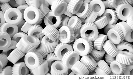 Plastic rings with external threads have special uses.AI Generated Plastic rings with external threads have special uses.AI Generated 112581978