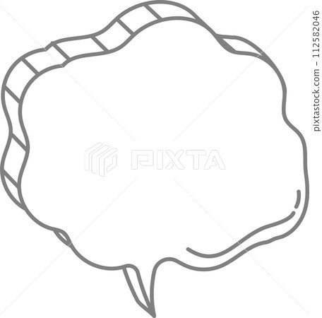 3d black and white color speech bubble balloon icon sticker memo keyword planner text box banner, flat png transparent element design 112582046