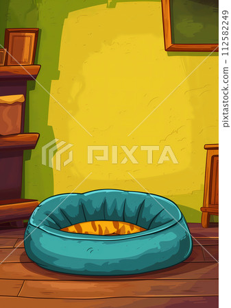 An Empty Cat or Dog Bed in Room 112582249