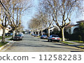美國住宅區和道路 112582283