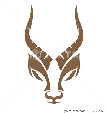antelope logo vector illustrations design icon logo 112582476