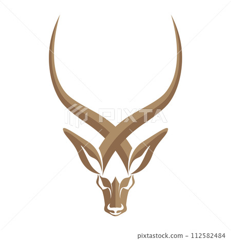 antelope logo vector illustrations design icon logo 112582484