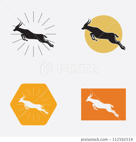 antelope logo vector illustrations design icon logo antelope logo vector illustrations design icon logo 112582519