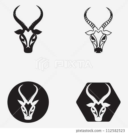 antelope logo vector illustrations design icon logo antelope logo vector illustrations design icon logo 112582523