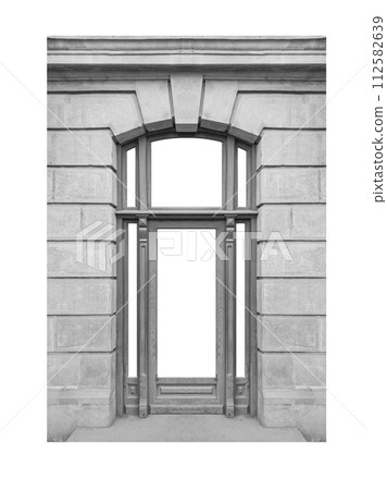 Details, elements, decor of buildings of classical architecture. Cut out. Templates for art, design. 112582639