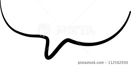 Black and white color line speech bubble balloon, icon sticker memo keyword planner text box banner, flat png transparent element design 112582930