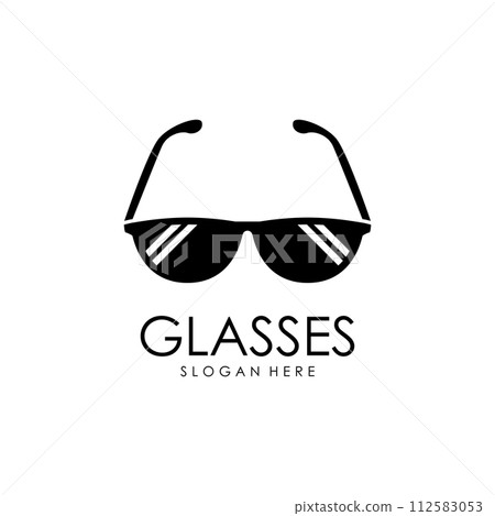 Vector Illustration Glasses Logo Template Vector Illustration Glasses Logo Template 112583053
