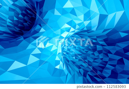 Abstract low polygonal background in blue toned. 112583093