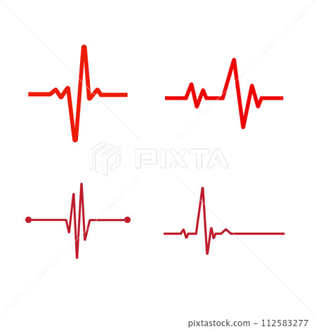 Pulse line ilustration logo vector template Pulse line ilustration logo vector template 112583277