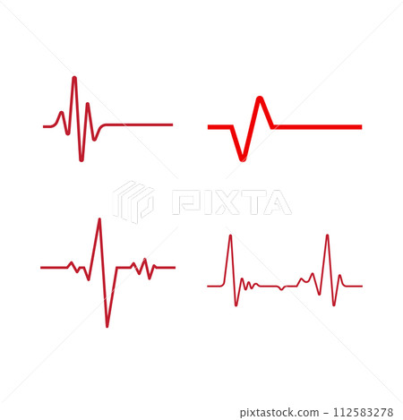 Pulse line ilustration logo vector template Pulse line ilustration logo vector template 112583278