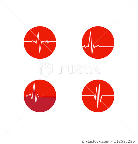 Pulse line ilustration logo vector template Pulse line ilustration logo vector template 112583280