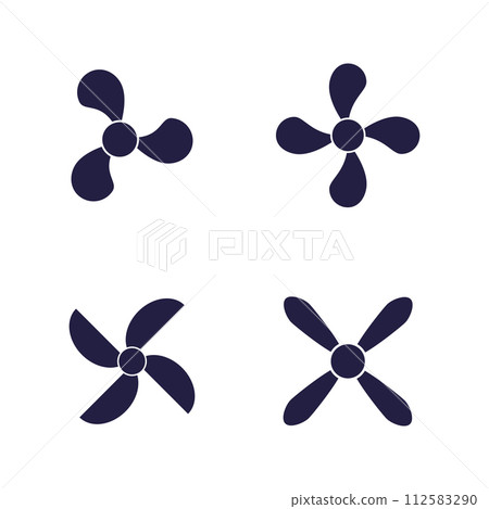 Fan icon vector illustration flat design template Fan icon vector illustration flat design template 112583290